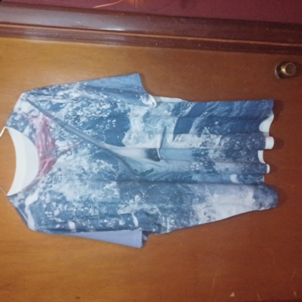 Marlin deep sea fishing graphics short sleeve shirt by Get A Life. Size 2XL